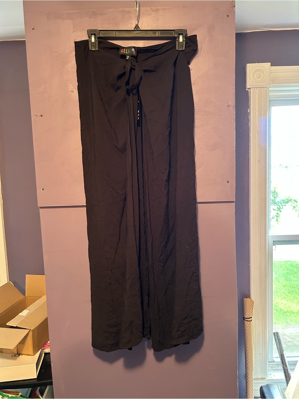 Dolls kill dELiA*s Black Tie-Front Maxi Skirt medium nwt